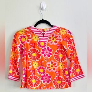 Gymboree Resort Collection Mod Orange Pink Cover Up Tunic Girls size 6